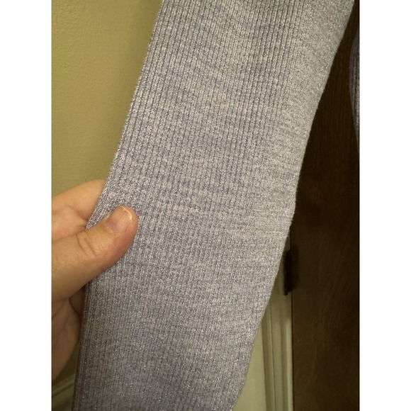 NWT Anthropologie Mock-Neck Lace-Up Open Back Sweater Black Small Light Purple - Picture 7 of 10